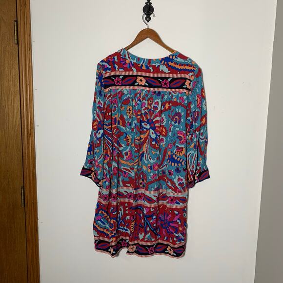 Womens ba&sh Maureen Floral Border Print Dress size L EUC! - Picture 4 of 4